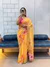 Tew Organza With Flower Print Saree Wholesalers In Delhi